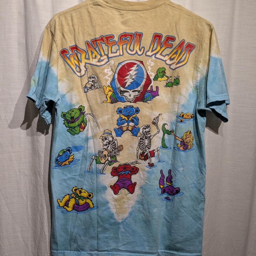 Liquid Blue Grateful Dead Tie-Dye T-Shirt Medium - Picture 1 of 13